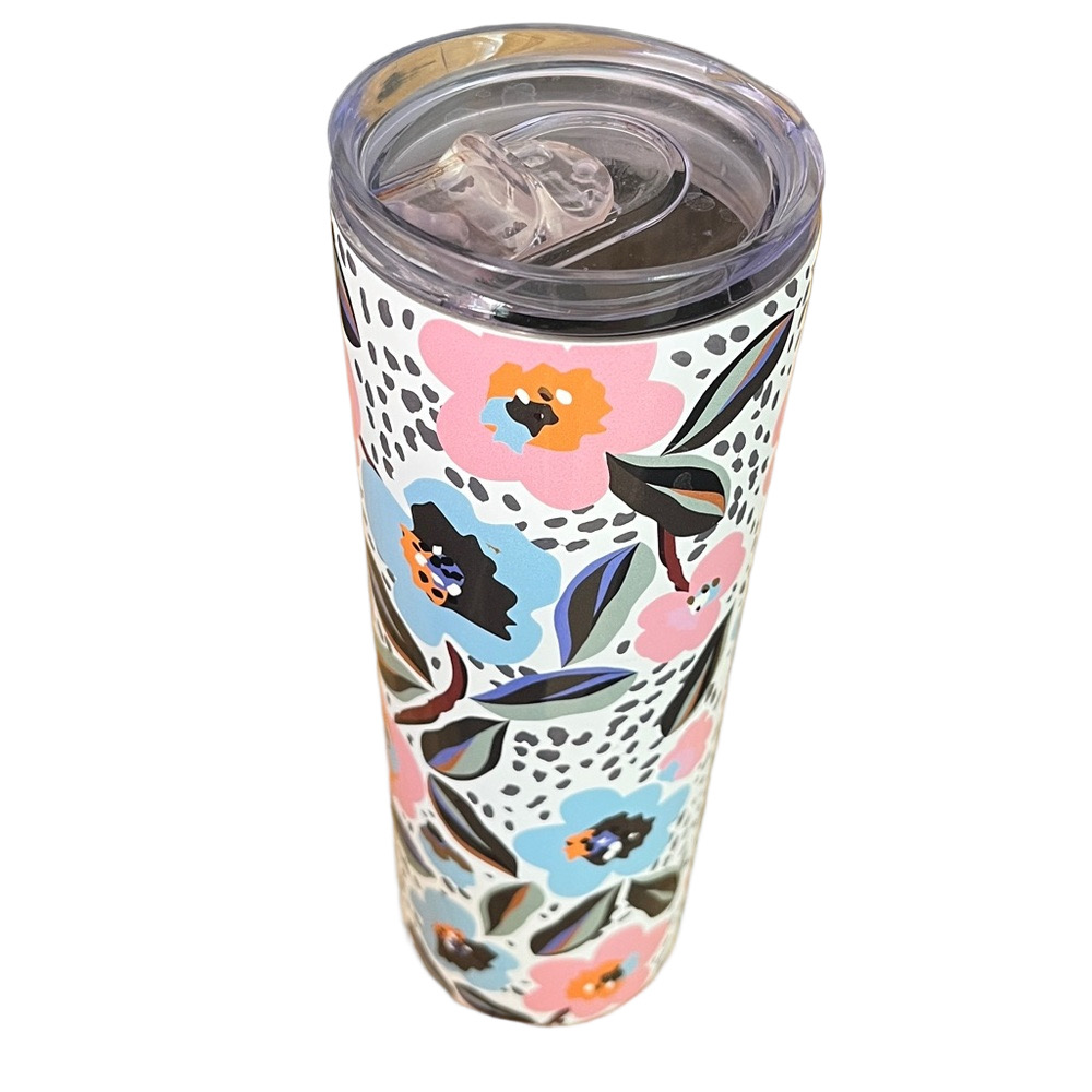 🏷 22oz Modern Expressions Floral Print Stainless Steel Tumbler